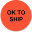 OK TO SHIP sticker